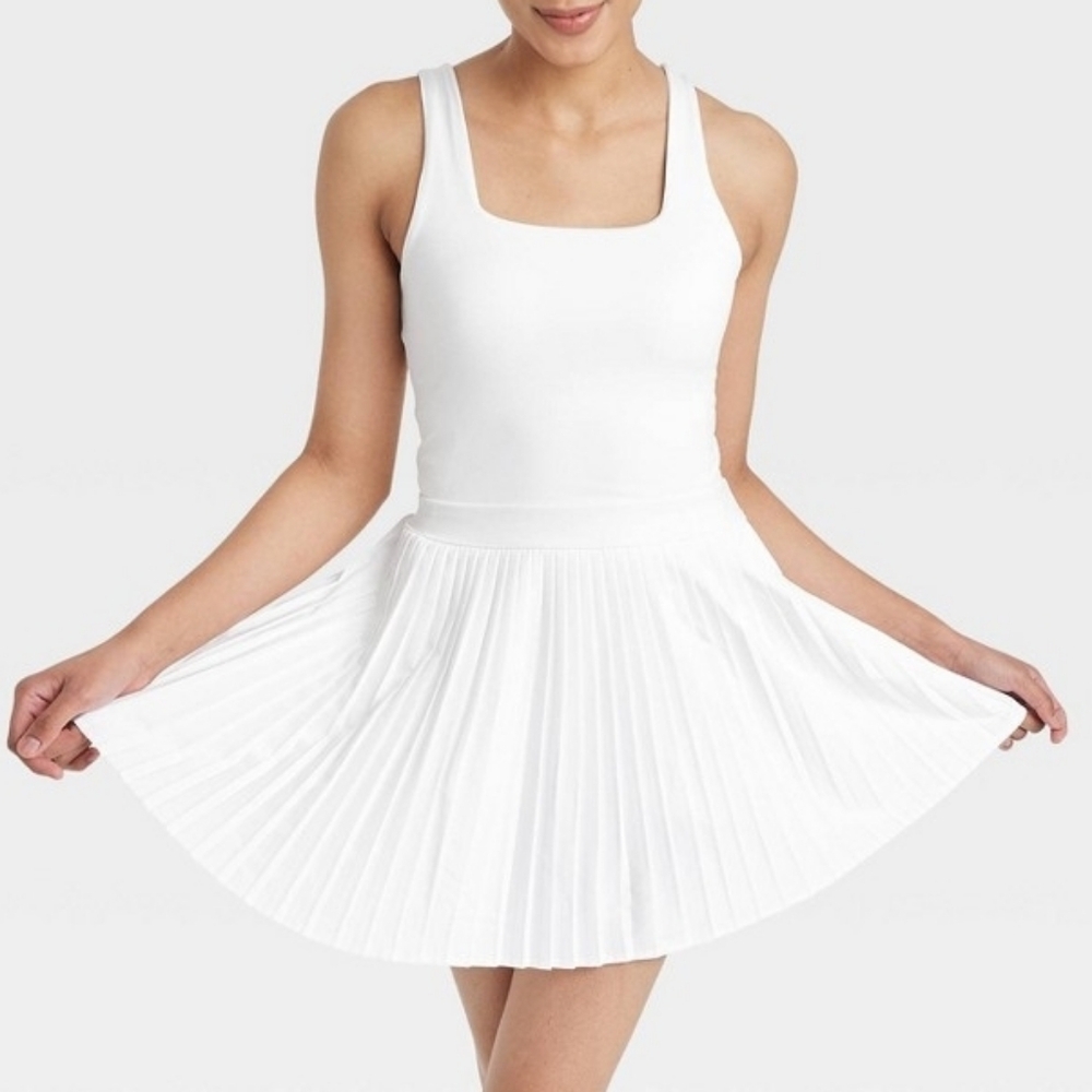 NWT All In Motion Pleated Active Dress White Small - Picture 2 of 4